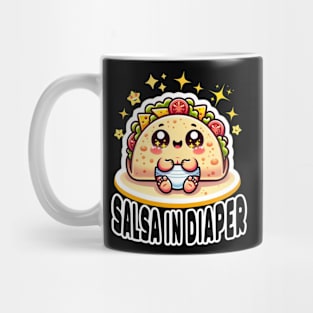 Adorable Taco Tot: Salsa and Smiles in a Diaper Mug